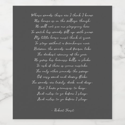 Aangepaste offerte, huwelijksgelofte, gedicht wijn etiket (Enkel label)