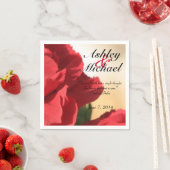 Aangepaste offerte Rode Bloemen bruiloft Servetten (Insitu)