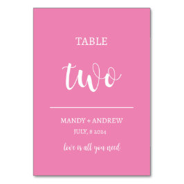 Aangepaste offerte Trouwtafel nummers Kaart