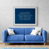 Aangepaste offerte Upload uw eigen woorden Blue Mo Poster