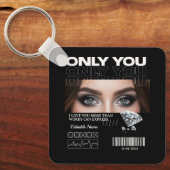 Aangepaste ogen afbeelding & naam | Gepersonalisee Sleutelhanger (Voorkant)
