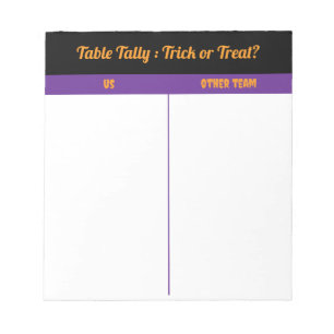 Aangepaste oktober Halloween Bunco Tafel Tally Notitieblok