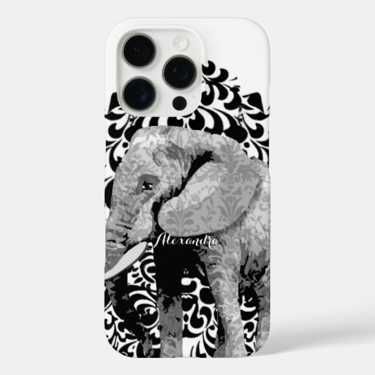 Aangepaste olifantenflora Case-Mate iPhone case (Achterkant)