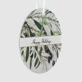 Aangepaste Olijfafdeling Prettige feestdagen Ornament (voorkant)