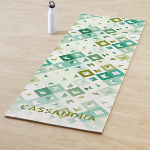 Aangepaste Olijfgroen Blauwgroen Blauw Ivoor Mozaï Yogamat