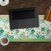 Aangepaste Olijfgroen Blauwgroen Blauw Retro Art P Bureaumat