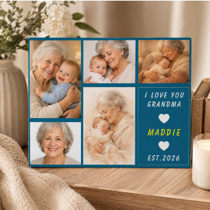 Aangepaste oma-fotocollage Ouderdag Fotoplaat
