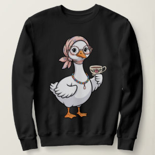 Aangepaste oma-gans op vrije voeten, schattige oma trui