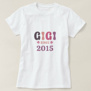 Aangepaste oma gigi sinds 20xx Moederdag Gift T-shirt