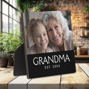 Aangepaste Oma Opgericht Moderne Typografie Foto Fotoplaat