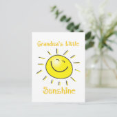 Aangepaste oma's Little Sunshine Fun Sun Briefkaart (Staand voorkant)