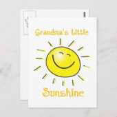 Aangepaste oma's Little Sunshine Fun Sun Briefkaart (Voorkant / Achterkant)