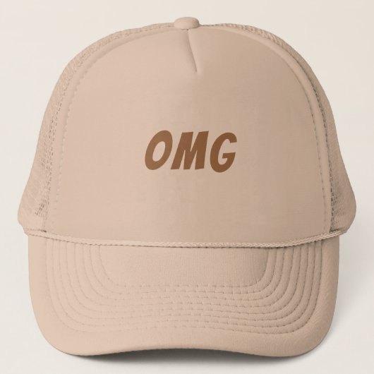 Aangepaste OMG-tekst Khaki Kleur Petten (Voorkant)