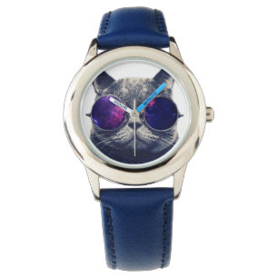 Aangepaste omlijsting met blauwe nummers horloge