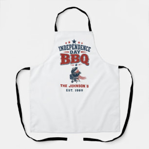 Aangepaste Onafhankelijkheidsdag BBQ Familie Schort