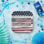 aangepaste Onafhankelijkheidsdag vliegtuigvlag pap Papieren Bordje (Feest)