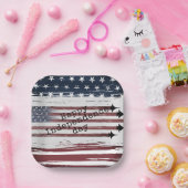 aangepaste Onafhankelijkheidsdag vliegtuigvlag pap Papieren Bordje (Feest)