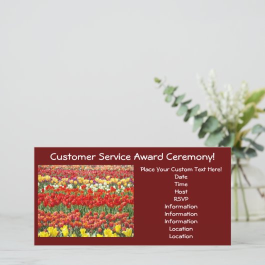 Aangepaste onderscheiding Uitnodiging Kaarten Tulp (Staand voorkant)