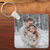 Aangepaste onderschriften persoonlijke foto-Sleute Sleutelhanger (Voorkant)