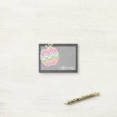 Aangepaste Onderwijsappel met Trendy Chevron Patro Post-it® Notes (Op bureau)