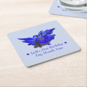 Aangepaste Onderzetters met gedrukt karton, Blue A (Schuin)