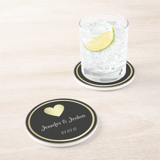 Aangepaste Onderzetters voor aangepaste bruiloft (Zijkant)