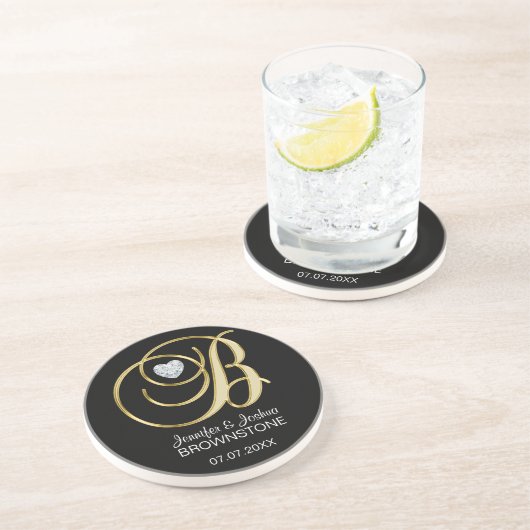 Aangepaste Onderzetters voor aangepaste bruiloft (Zijkant)