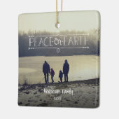 Aangepaste One Photo Peace On Earth Ornament (Links)