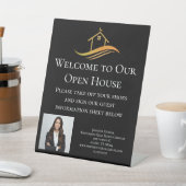 Aangepaste onroerend goed bedrijf Open Huis Welkom Reclamebord Met Voetstuk (Insitu)