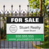 Aangepaste onroerend goed Logo te koop Spandoek