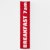 Aangepaste ontbijtservice Groot, zwart, wit bedrij Spandoek (Verticaal)