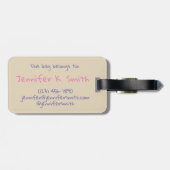 Aangepaste ontbijttoeschouwers voor geborste maalt bagagelabel (Achterkant horizontaal)