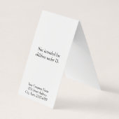 Aangepaste ontwerpen Gevouwen Tent Oorbel Display  Visitekaartjes (Achterkant)