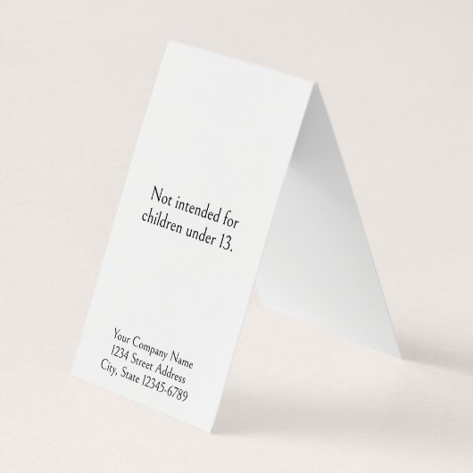 Aangepaste ontwerpen Gevouwen Tent Oorbel Display Visitekaartjes (Achterkant)