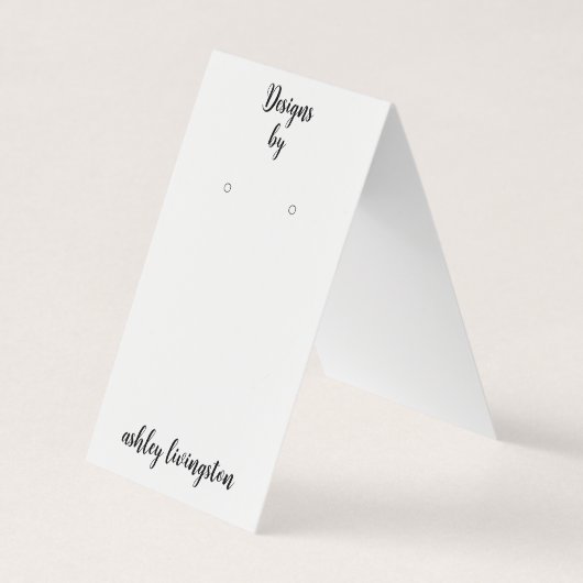 Aangepaste ontwerpen Gevouwen Tent Oorbel Display  Visitekaartjes (Voorkant)