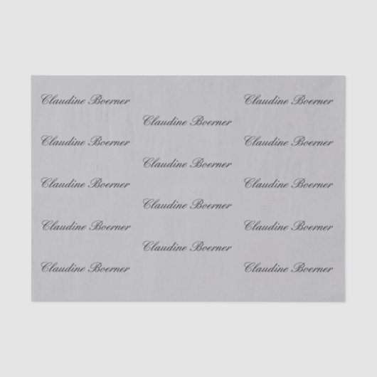 Aangepaste ontwerper Naam Product Tissue Paper Tissuepapier (Voorkant)