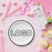 Aangepaste ontwerptekst Logo Gepersonaliseerde min Papieren Bordje (Feest)