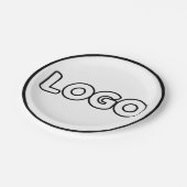 Aangepaste ontwerptekst Logo Gepersonaliseerde min Papieren Bordje (Gekanteld)