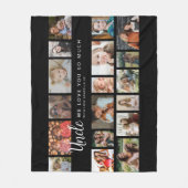 Aangepaste Oom 18 Foto Collage Fleece Deken (Voorkant)