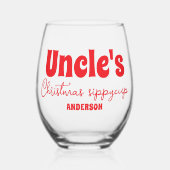 Aangepaste oom kerst Sippy Cup Wijnglas Zonder Voet (Voorkant)
