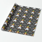Aangepaste Oompa Loompa kerstsnowflake Graphic Cadeaupapier (Uitgerold)
