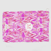 Aangepaste, op hoed gerichte, roze Waterverf met r Golfhanddoek (Horizontaal)