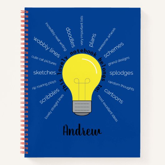 Aangepaste, op maat gemaakte, heldere ideeën voor notitieboek (Voorkant)