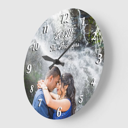 Aangepaste, op maat gemaakte witte letters, groot grote klok (Hoek)