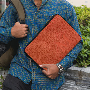 Aangepaste, op maat gesneden lederen honkbal laptop sleeve