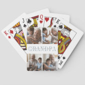 Aangepaste opa-opa-nickname-fotocollage pokerkaarten (Achterkant)