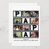 Aangepaste opa vaders Dag Papa 9 Foto Collage Feestdagenkaart (Voorkant / Achterkant)