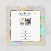 Aangepaste Opal Glow Gold Accent Contactkaartje (Achterkant)