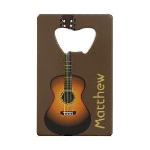 Aangepaste opening voor Guitar Design Bottle Kredietkaart Flessenopener
