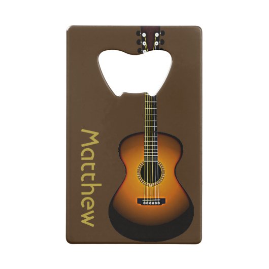 Aangepaste opening voor Guitar Design Bottle Kredietkaart Flessenopener (Achterkant)